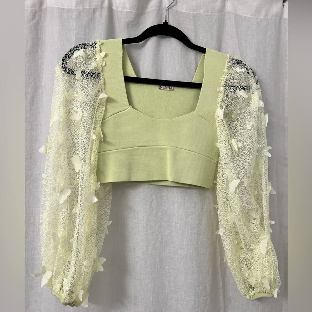 Free People Intimately Long Sleeve Crop Top